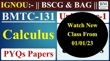 BMTC 131 Previous Year Question Paper (December, 2020) || Calculus || IGNOU || Exam 2022.