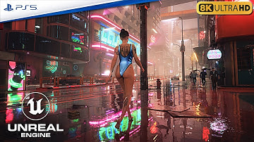 Cyberpunk 2077 - NEW 2023 DLC Updated UNREAL ENGINE 5 Graphics!? RTX 4090 Ray Tracing 4k Gameplay!