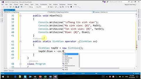 C#   Nạp chồng toán tử