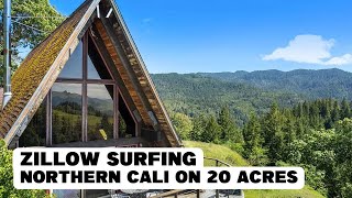 Zillow Surfing: Northern Cali A Frame Home w/ Creek and Views on 20 Acres Just $420,000