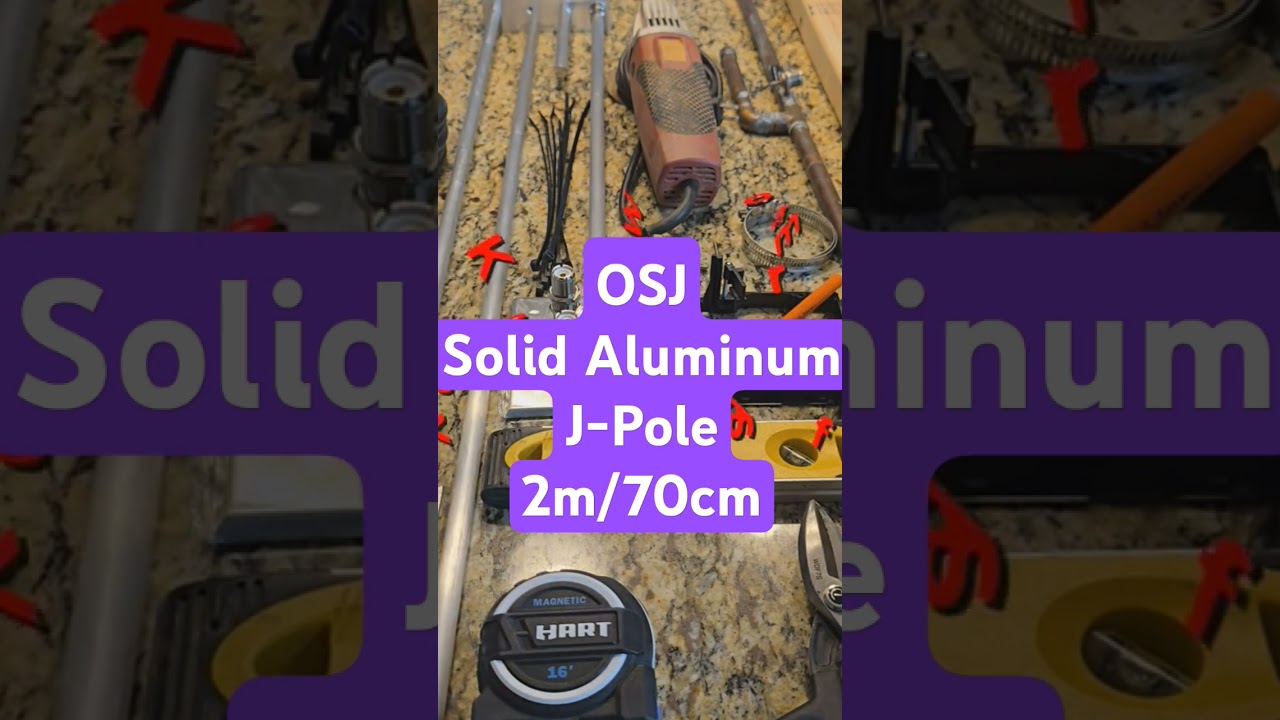 OSJ Solid Aluminum 2m/70cm J-Pole & Copper Pipe GMRS Antenna Attic Mount 