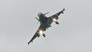 4 Eurofighter Typhoon German Air Force Luftwaffe arrival at Wittmund AirBase ETNT