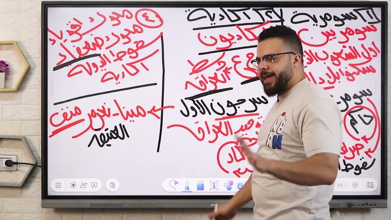 شرح درس حضاره بلاد العراق القديم - اولى ثانوى - تاريخ اولى ثانوى - الترم التانى - الدرس الاول - ٢٠٢٦