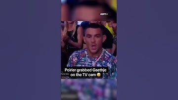 When Poirier grabbed Gaethje on TV 😅