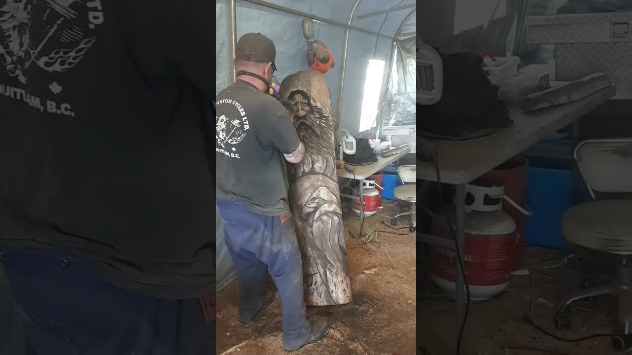 Wood carving and how to fix your carvings (kinda) lol, using saburtooth