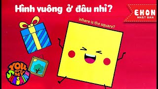 Hinh vuông đâu nhỉ?  Where is square?🎵Truyện Ehon Giọng kể tiếng Anh [Engsub] Bé 0 - 6 tuổi