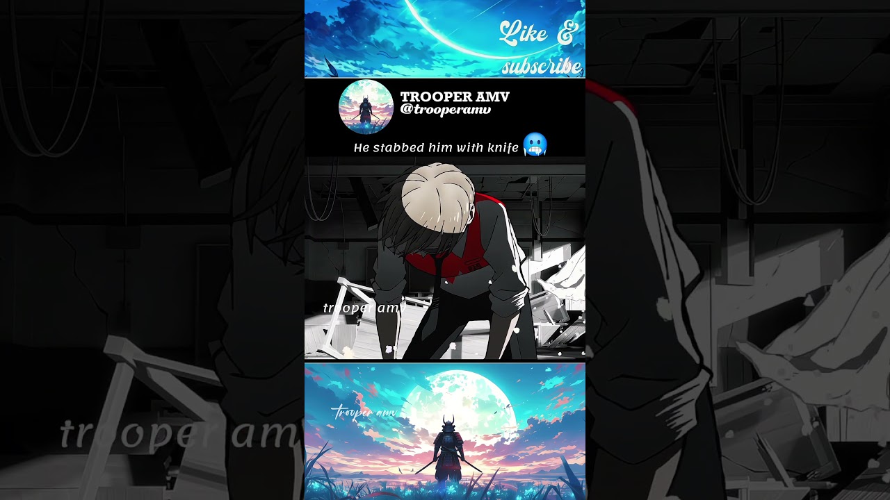 He stabbed him with knife 👀🥶 new anime SANDA ☠️