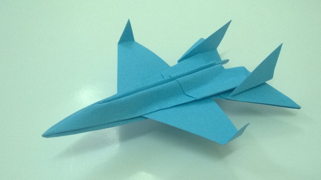 Origami Paper Jet - How to make a paper airplane | F-14 Tomcat ...