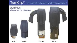 Etui Porte aérosol TURNCLIP® Militaire Noir - Achat vente pas cher