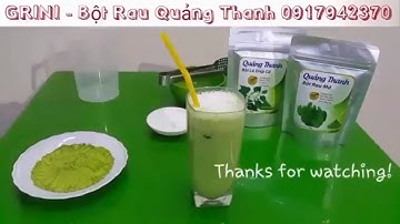 Hướng dẫn làm latte diếp cá, rau má | Sữa diếp cá, rau má | Bột rau Quảng Thanh | Grini