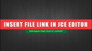 How to insert file link in Joomla Article by JCE Editor