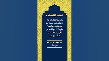 اكتب شيئ تؤجر عليه / سورة القصص / الشيخ خالد الجليل
