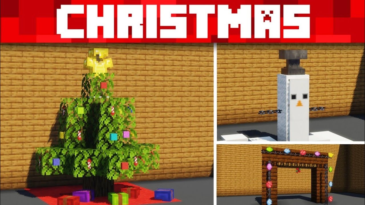 minecraft christmas builds || christmas build hacks minecraft || olcam gamer