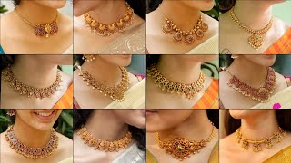 😍✨Simple Necklace Designs For Silk Sarees|Latest Traditional Necklace Collections For Sarees| screenshot 5