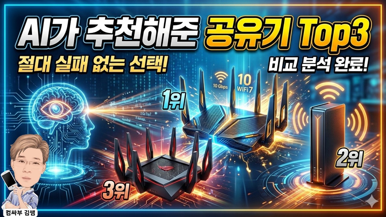 AI가 추천해 준 공유기 Top3