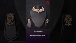 Price :- ₹2699/- Product Code :- NSJWL05 Product Name :- Elegant Gold Pearl Choker Necklace ||