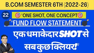 Fund Flow Statement for Exams | One Shot Class | B.Com | Fund Flow Statement One Shot Revision|
