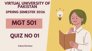 Human Resource Management (MGT 501) | Quiz No 01 | Virtual University | Spring Semester 2026