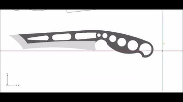 Sketching a Tanto Knife Profile with DraftSight CAD
