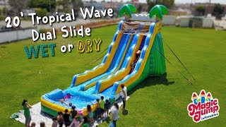 20’ Tropical Wave Dual Slide | Wet or Dry | Magic Jump, Inc.