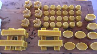 Barter Items  Filtering Beeswax Using Double Boiler Method  & Pouring Into Molds