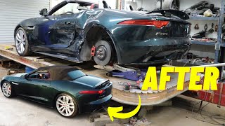 Rebuilding Wrecked 2017 Jaguar FType S In 17 Mins or Less