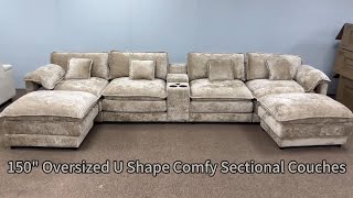 150' Oversized U Shape Comfy Sectional Couches(SKU:6043)
