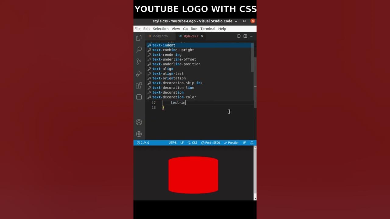 How To Create Youtube Logo Using CSS | #shorts - YouTube