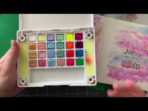 Sakura Koi CAC (Creative Art Color) Watercolor Set Swatching and Demo