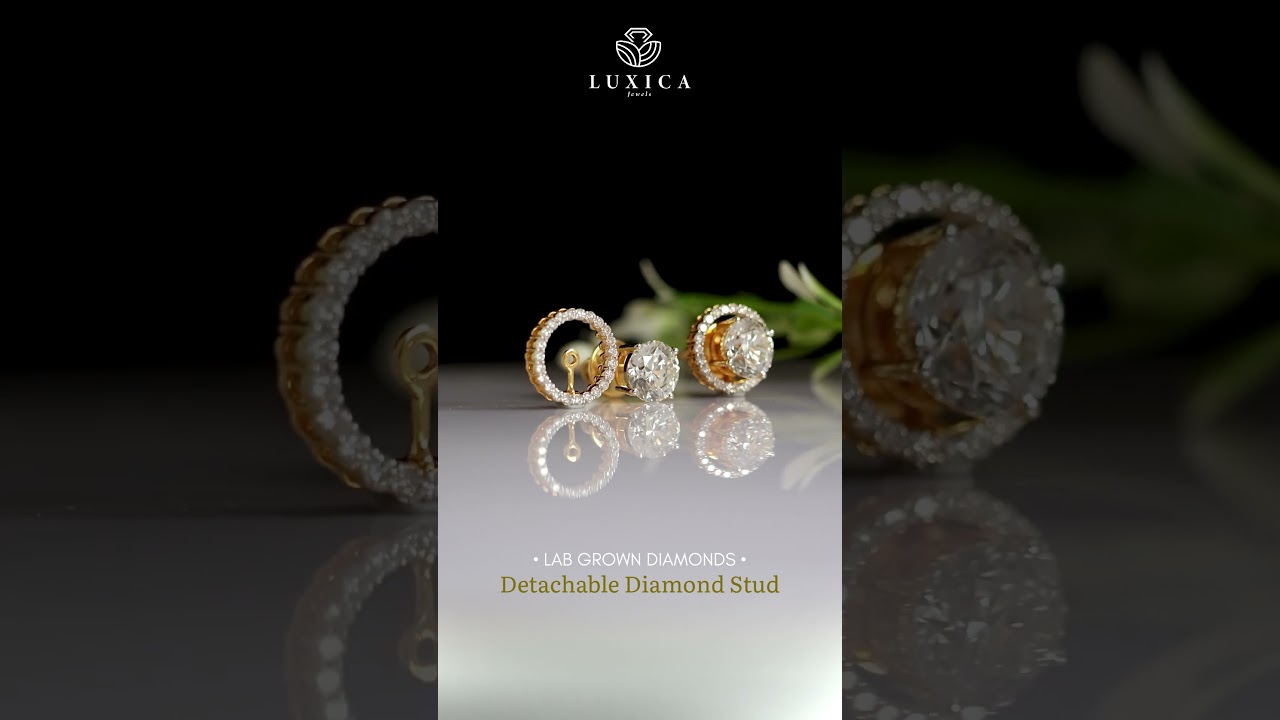 Luxica’s detachable lab-grown diamond studs offer two stunning looks in one elegant design.