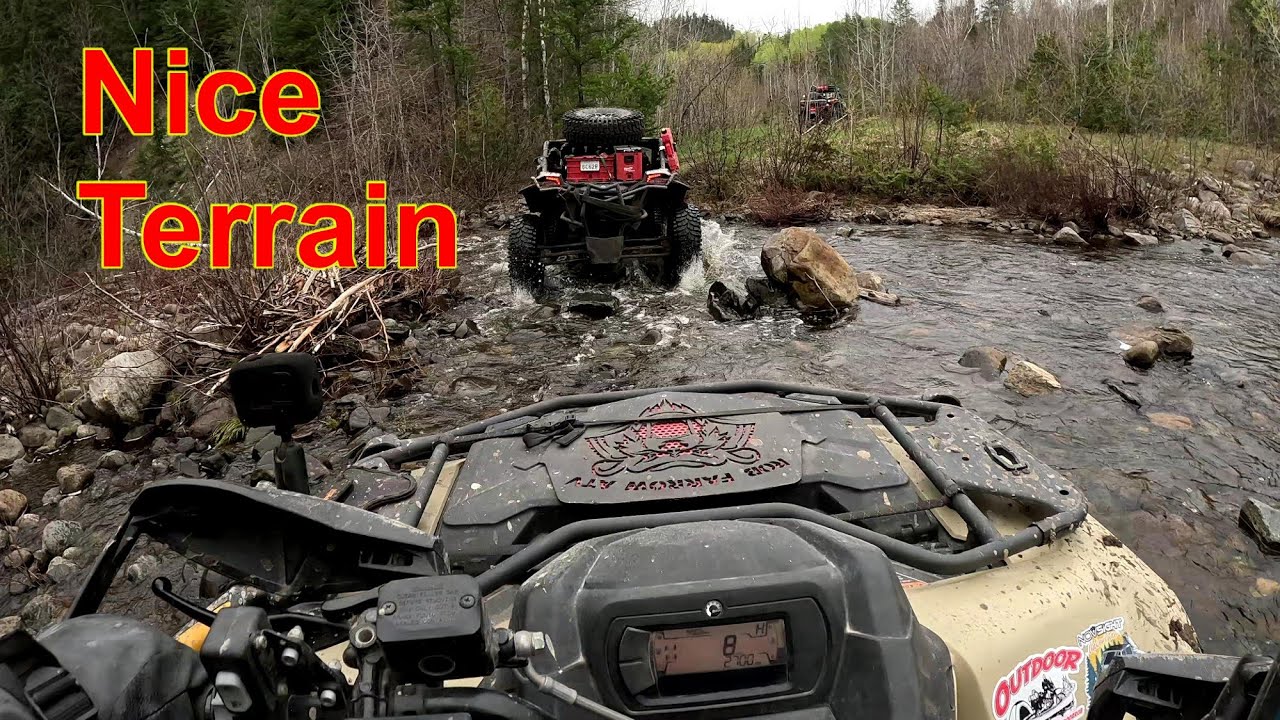 Hit with Rocks Nice Terrain Epic ATV Trail Ride Can Am Outlander 700 North West Ontario