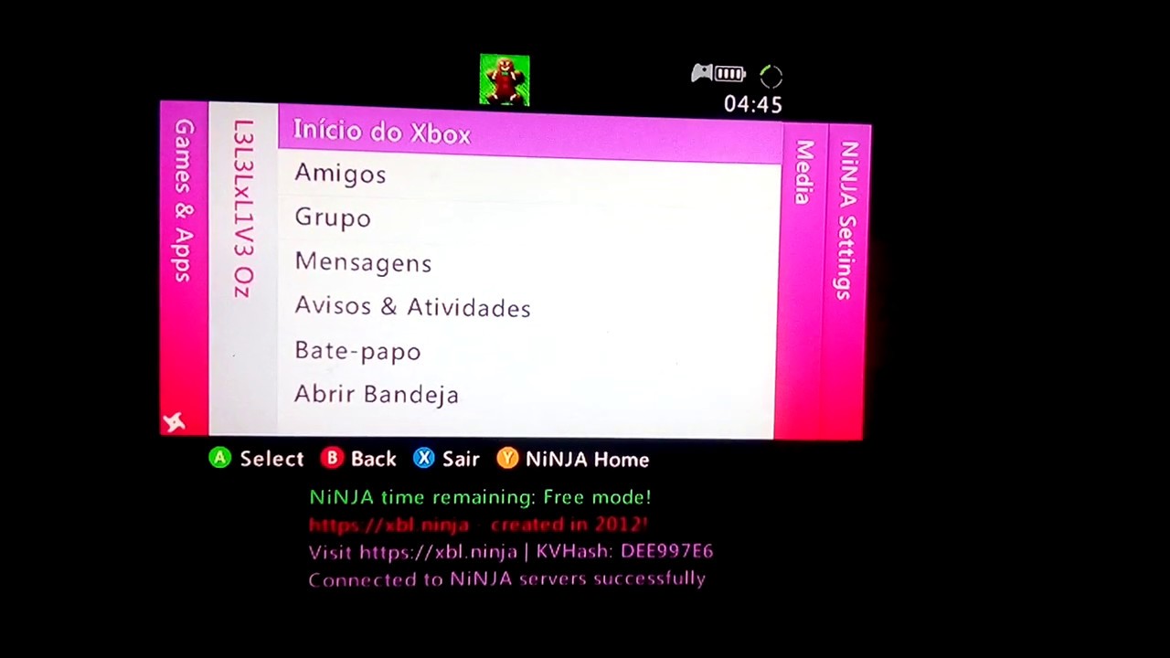 NiNJA FREE MODE serve Xbox RGH
