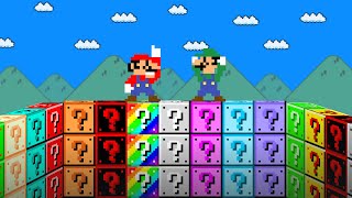 Cat Mario: Super Mario Bros. but Team Mario Collect More Custom Question Blocks