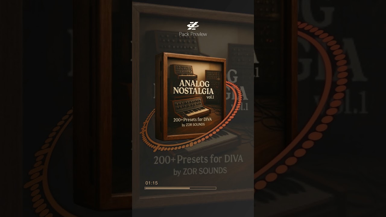 Analog Nostalgia Vol.1 – Diva Presets | Vintage 80s/90s Synth Vibes 🎹 www.ZorSounds.com 