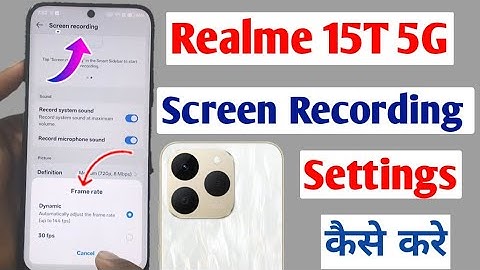 Realme 15T Me Screen Recording kaise kare | How to screen record setting in realme 15t 5g