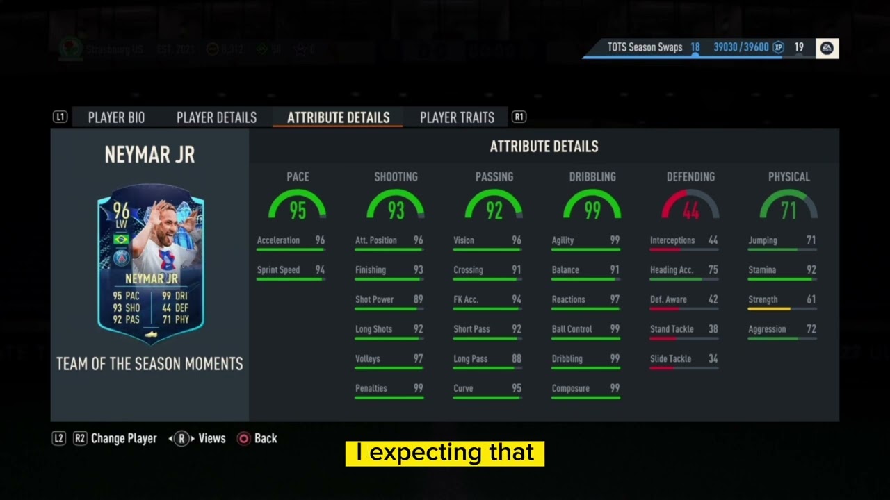 TOTS NEYMAR JR PLAYER REVIEW/MARKET REVIEW - FIFA 23