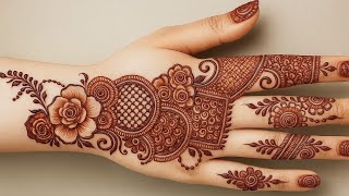 Soft, Clean And Classy Mehndi Pattern 🌿 For Hands| Very Beautiful Henna design #mehndi #hennadesign  screenshot 1