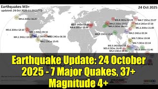 Earthquake Update: 24 October 2025 - 7 Major Quakes, 37+ Magnitude 4+