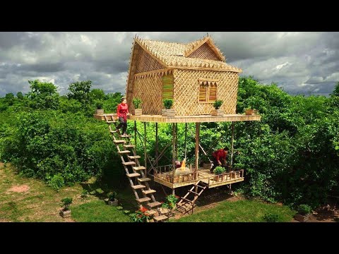 Building a Modern Bamboo House in the Jungle | Survival & Off Grid ...