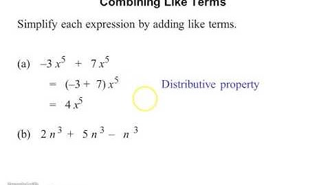 Polynomials Combining Like Terms