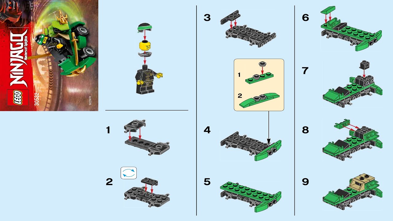 🍀 LEGO instructions 🍀 Ninjago 🍀 30532 🍀 Turbo 🍀 - YouTube