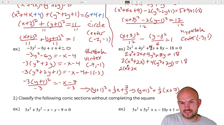 Hw Classify Conic Sections