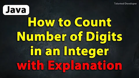 Java Program to Count Number of Digits in an Integer