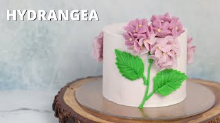 How to make a 3D Buttercream Hydrangea cake  [ Cake Decorating For Beginners ]