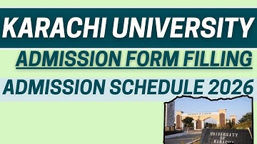 How to Fill Karachi University Form I How to Apply in Karachi University 2025 I KU 2026 Form Guide