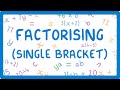 Factorization Using Single Brackets Quiz