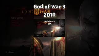 god of war saga title screen evolution 2005-2022 #godofwar
