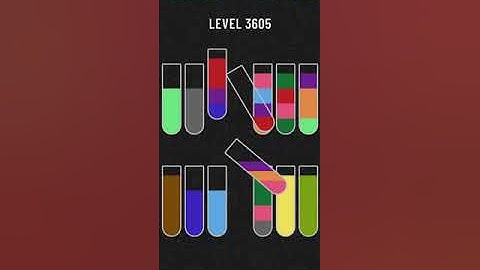 water sort puzzle level 3605