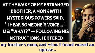 At my estranged brother's wake, a monk with enigmatic abilities remarked, "I can hear a voice..."