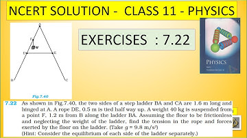 NCERT SOLUTION | CLASS 11 PHYSICS | EXERCISES 7.22 |SYSTEM OF PARTICLES AND ROTATIONAL MOTION |TAMIL